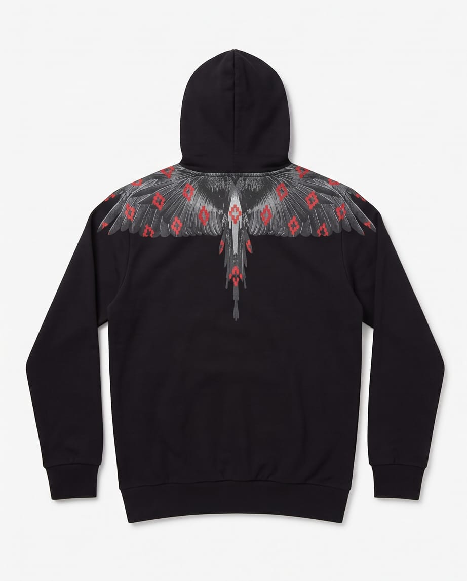 MARCELO BURLON Felpa Con Cappiccio Inferno