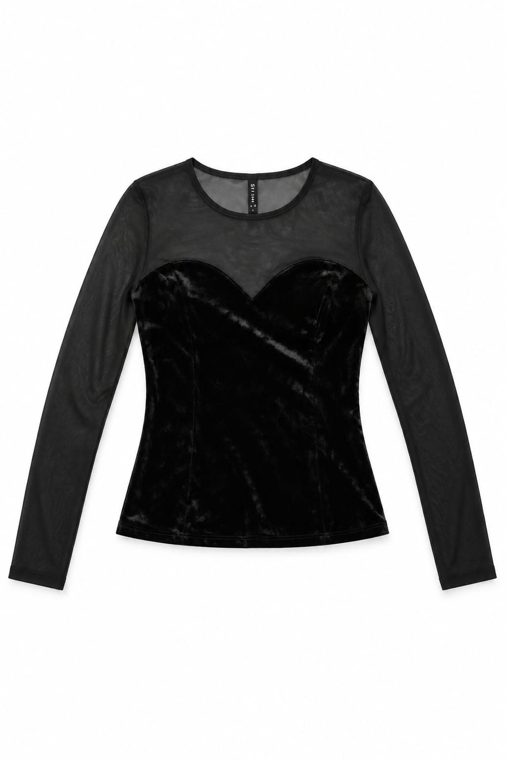 ONLY & SONS Top Velluto e Mesh