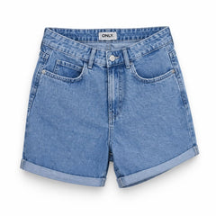 ONLY - Shorts in Denim con Risvolto