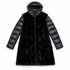 BLAUER Piumino Lungo Bimateriale con Corpo Effetto Pelliccia