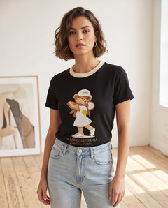 GUESS TENNIS LADY BEAR SS T-SHIRT