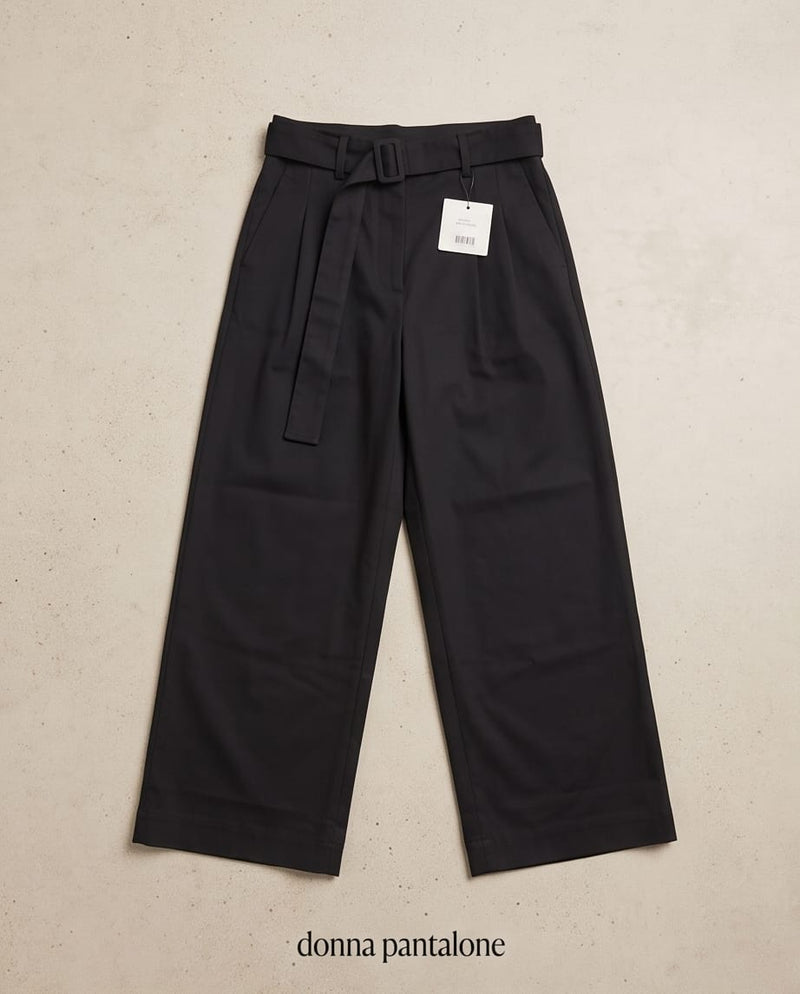 CALVIN KLEIN Pantalone Donna Wide Leg Belted Elegance
