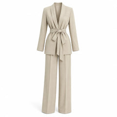 OFF LINE - Elegante Tailleur da Donna con Blazer e Pantalone a Palazzo
