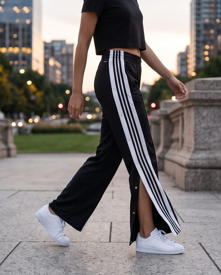 ADIDAS Pantalone Snap Wide Leg