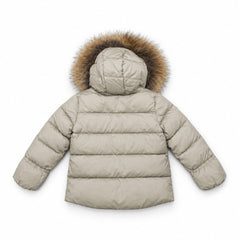 Blauer Baby – Piumino con cappuccio e bordo in pelliccia,