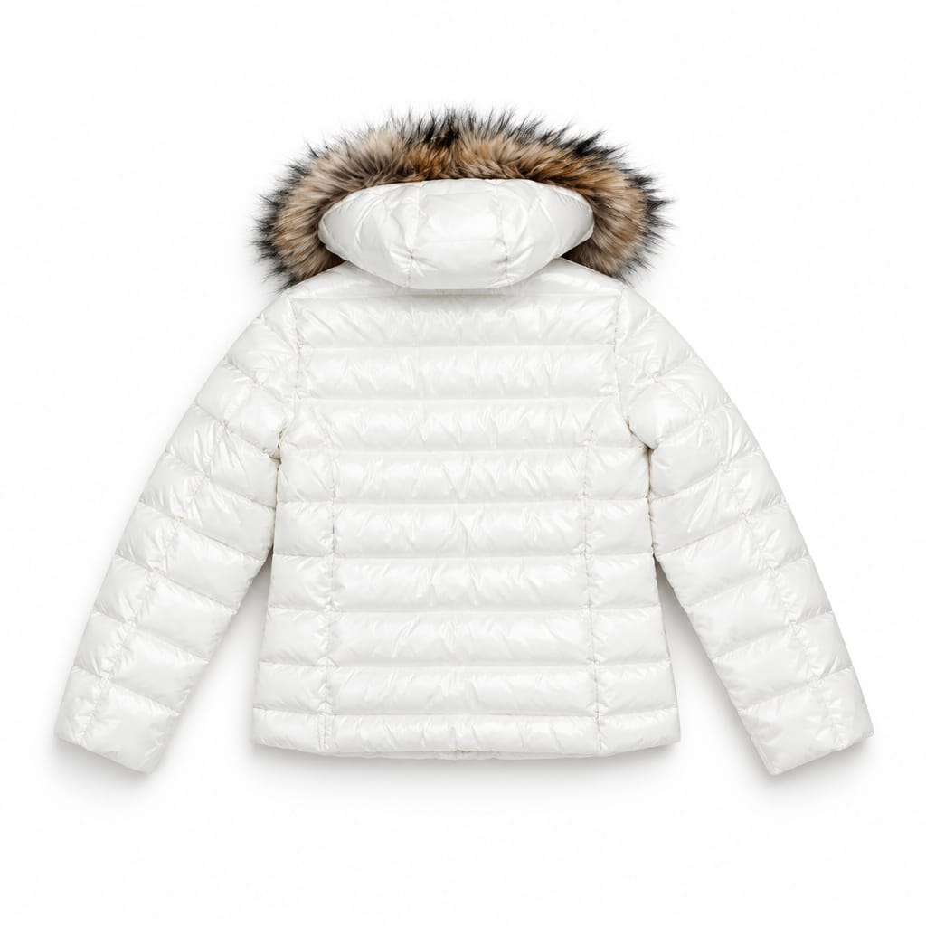 Blauer Kids – Piumino bambina con cappuccio IVORY