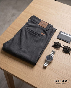 ONLY &amp; SONS Pantalone Chino Herringbone Slim