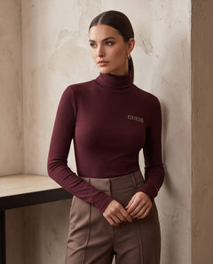 GUESS Top GRETA HIGH NECK LS KNIT