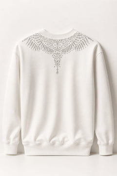 MARCELO BURLON Sweatshirt- Ali con Brillantini