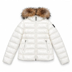 Blauer Kids – Piumino bambina con cappuccio IVORY