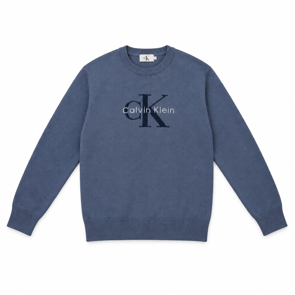 CALVIN KLEIN Felpa Girocollo Monogram Logo – Firma Senza Tempo