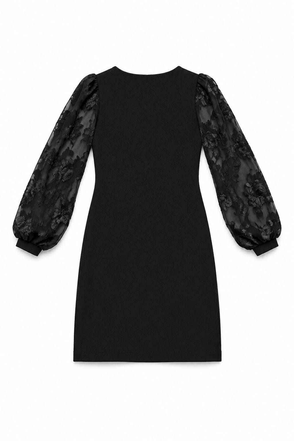 JDY Abito Corto con Maniche in Organza Floreale