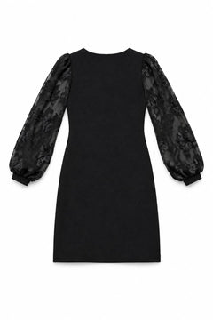 JDY Abito Corto con Maniche in Organza Floreale