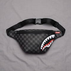 SPRAYGROUND Marsupio Grey Checkerboard Shark