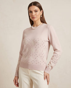 GUESS LILY LS CN 4G JACQUARD SWTR