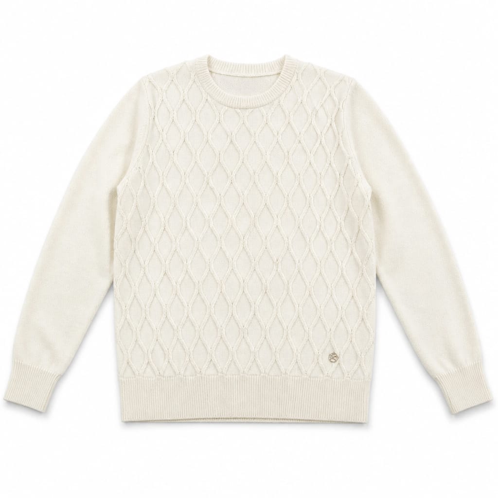 YES ZEE Maglione Lavorato Comfort Raffinato