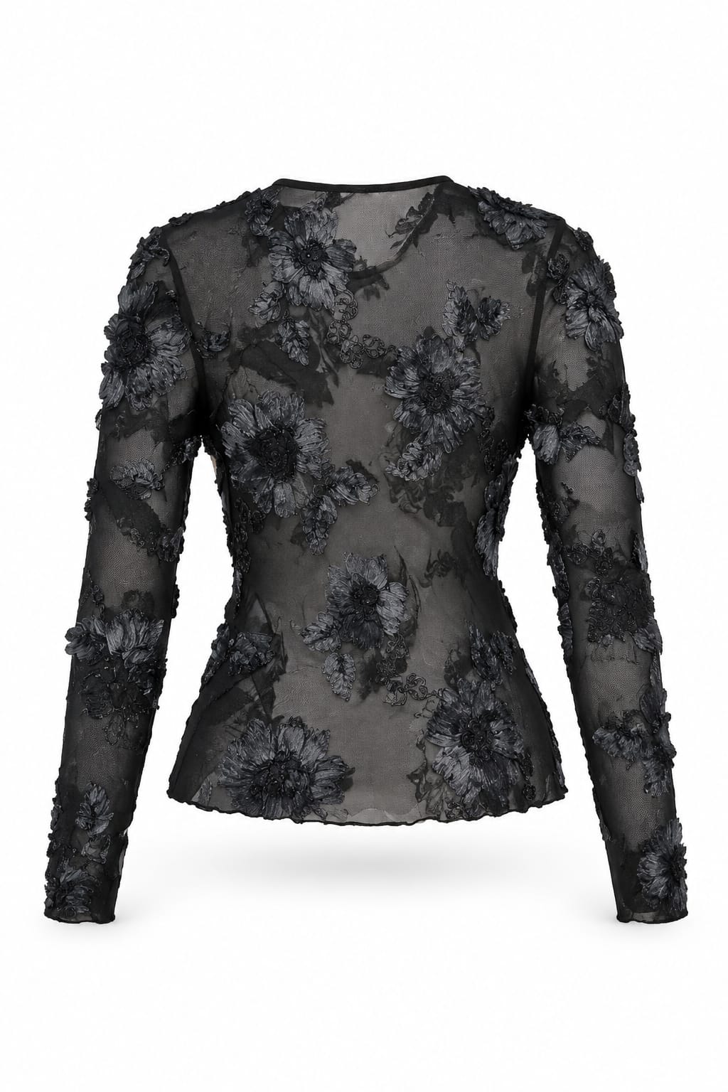 Top Mesh Devoré Floreale