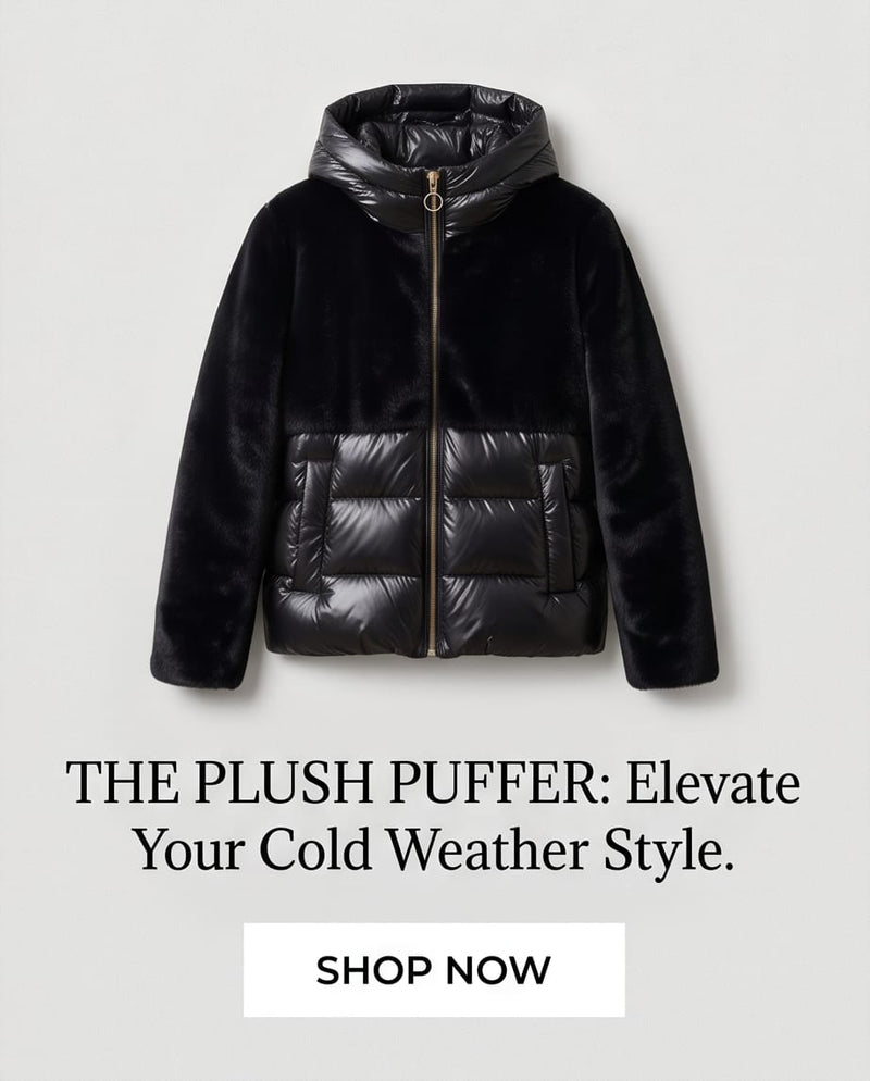 Yes Zee Piumino Ibrido Eco-Fur con Cappuccio