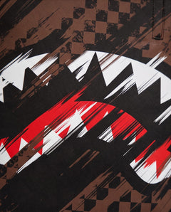 SPRAYGROUND Zaino Shark Brush Strokes Brown Checkerboard