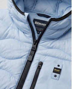 BLAUER Piumino Uomo con Trapuntatura a Onde e Cappuccio