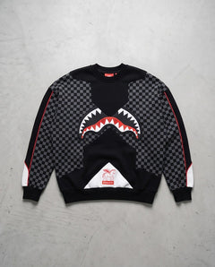 SPRAYGROUND Felpa Grey Checkerboard Shark