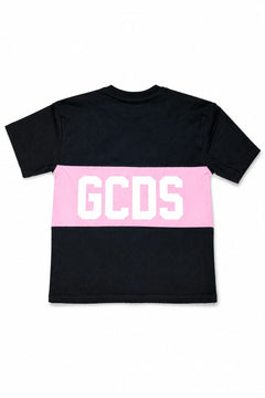 GCDS Band Logo T Shirt Dichiarazione Tipografica Red
