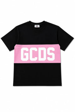 GCDS Band Logo T Shirt Dichiarazione Tipografica Red