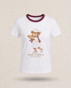 GUESS TENNIS LADY BEAR SS T-SHIRT