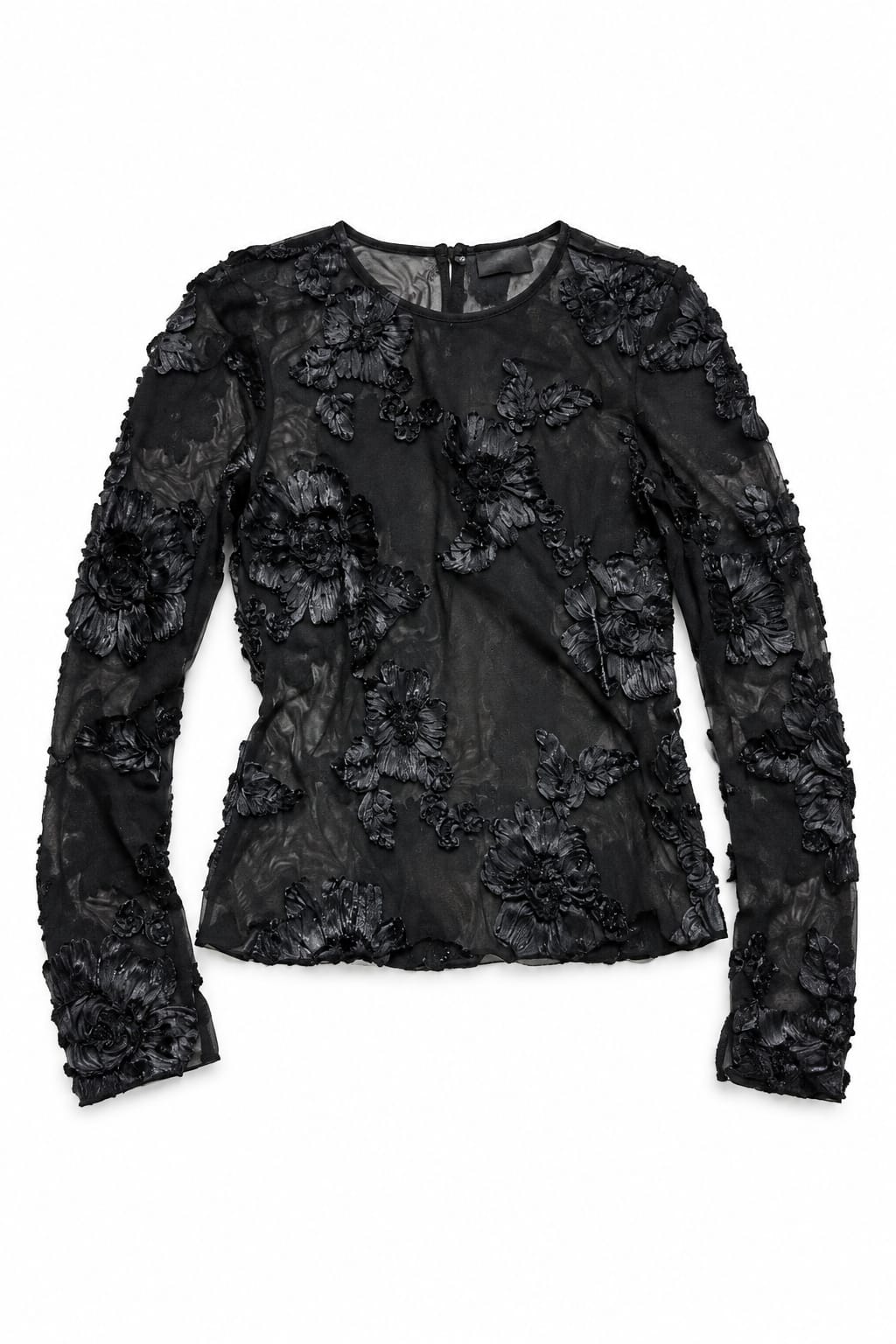 Top Mesh Devoré Floreale