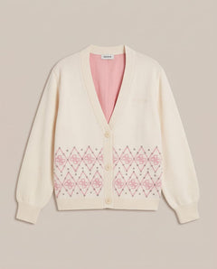 GUESS LILY LS VN 4G JACQUARD CARDIGAN