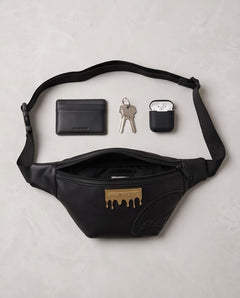 SPRAYGROUND Marsupio Black Gold Plate Logo