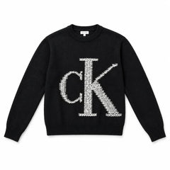 CALVIN KLEIN Maglione Monogram Jacquard – Icona Intrecciata