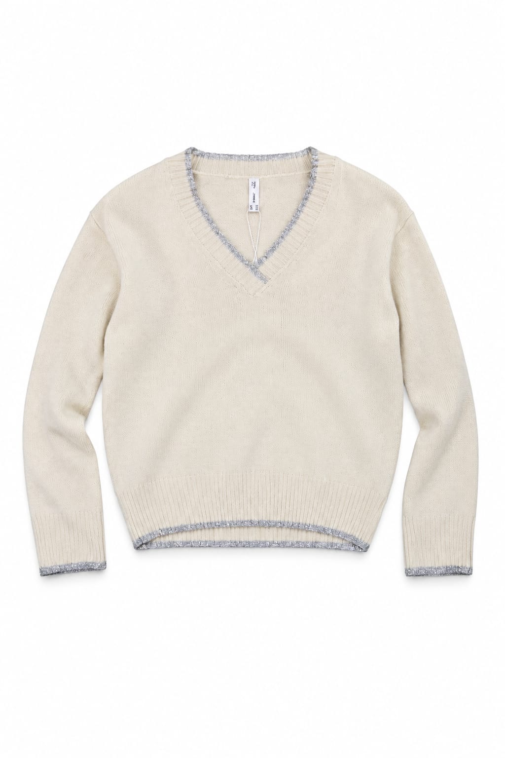 ONLY Maglione Scollo a V con Profili Lurex