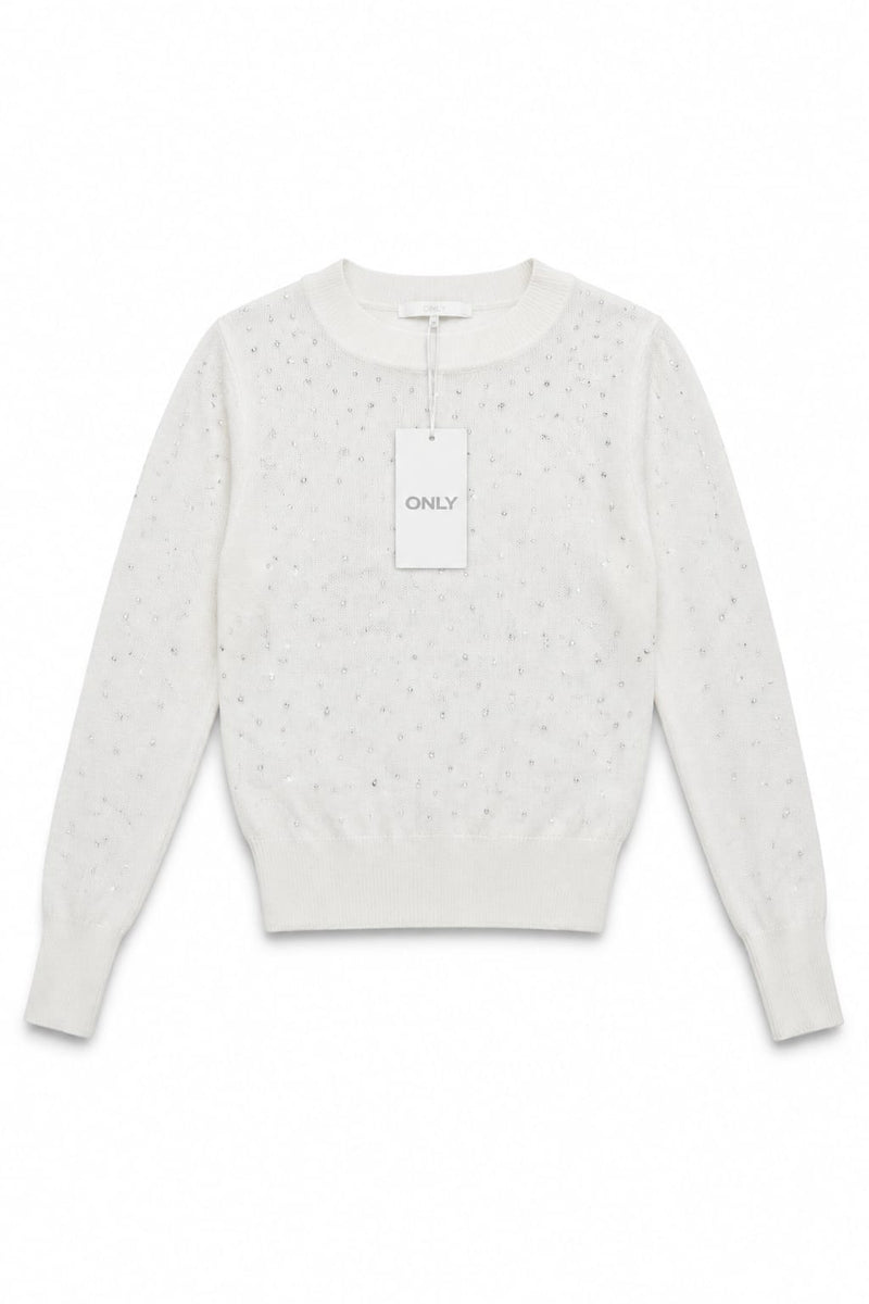 ONLY Maglia Girocollo con Punti Luce