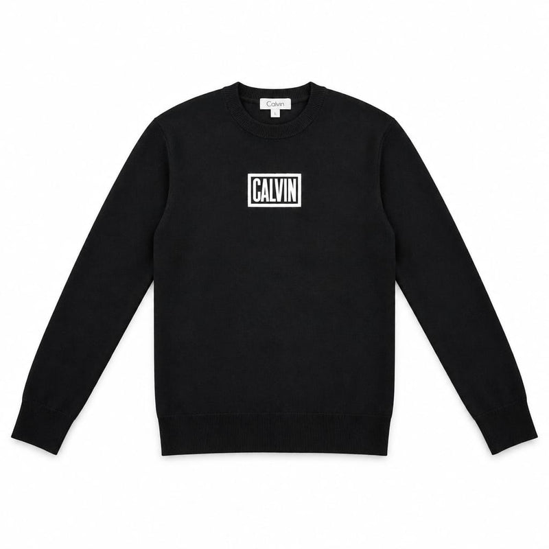 Calvin Klein Felpa Uomo Box Logo Carattere Deciso