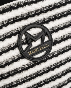 MARC ELLIS Borsa Tote A Righe Bianco e Nero