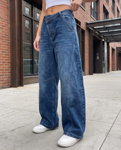 OFFLINE Jeans Barrel Fit Asimmetrico