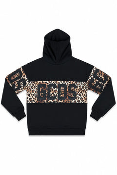 GCDS Band Logo Hoodie Motivo Animalier