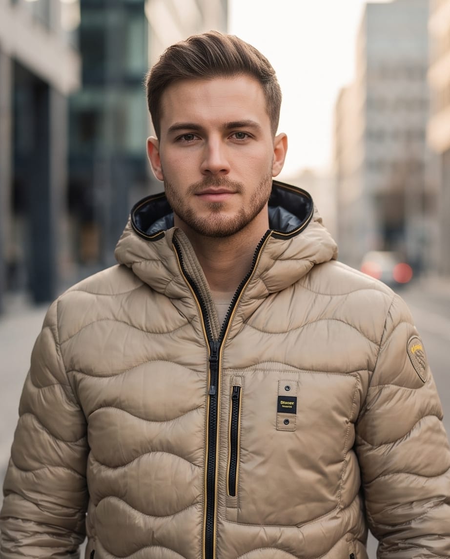 BLAUER Piumino Corto Uomo Wave Horizon Shield