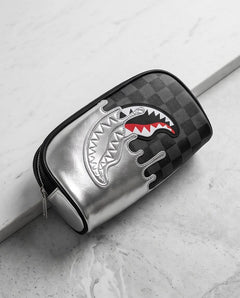 SPRAYGROUND Necessaire Silver Split Drip Shark
