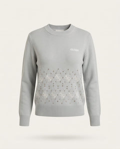 GUESS LILY LS CN 4G JACQUARD SWTR
