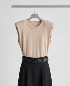 OFFICINE STORE Completo Donna Maglia Spalline e Gonna Plissé