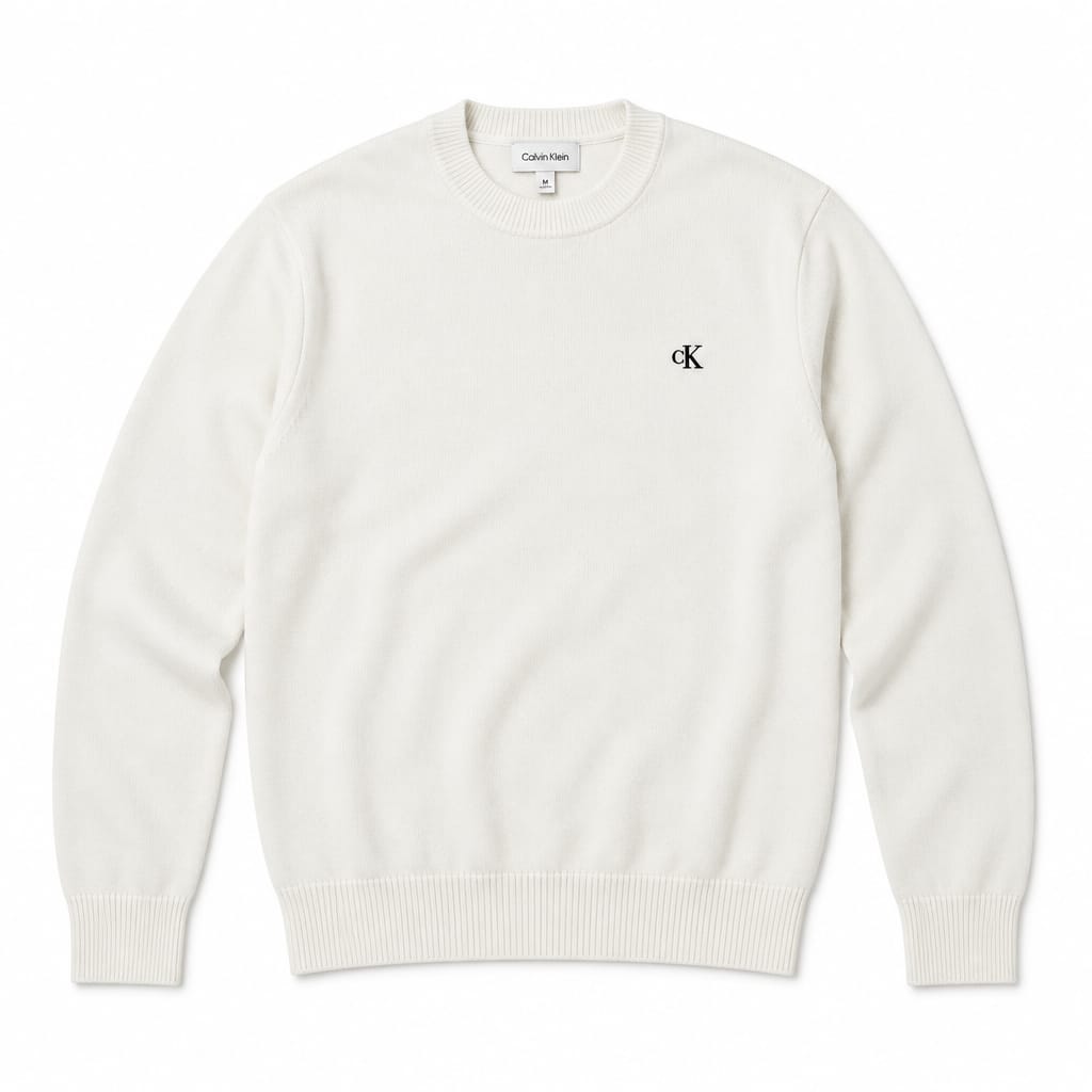 CALVIN KLEIN Maglione Girocollo Logo Ricama