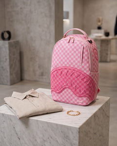 SPRAYGROUND Zaino Pink Checkerboard Embossed Shark