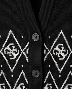 GUESS LILY LS VN 4G JACQUARD CARDIGAN