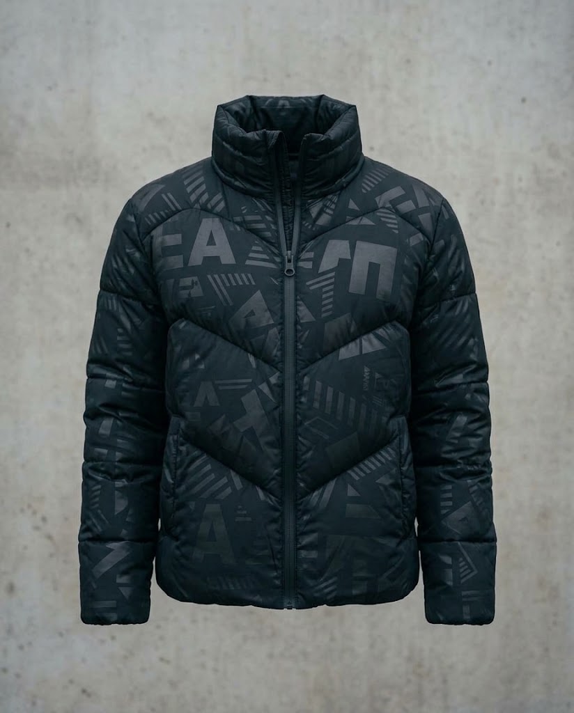 EA7 Emporio Armani Giubbino Imbottito Graphic Chevron Puffer