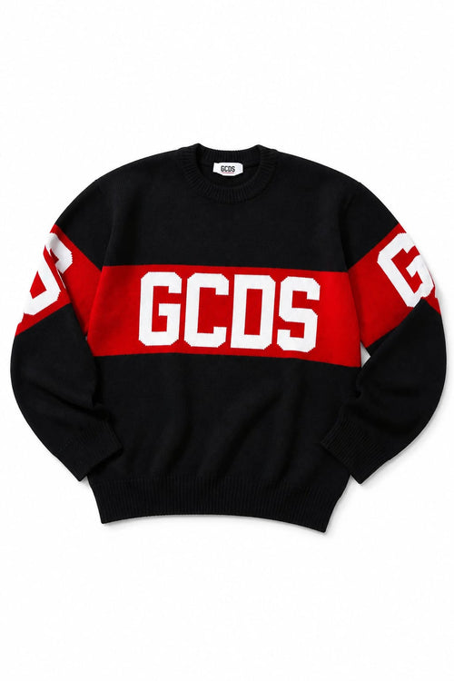 GCDS Knit Crewneck Geometria Tessile