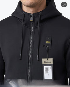 BLAUER Felpa Uomo Full Zip con Cappuccio