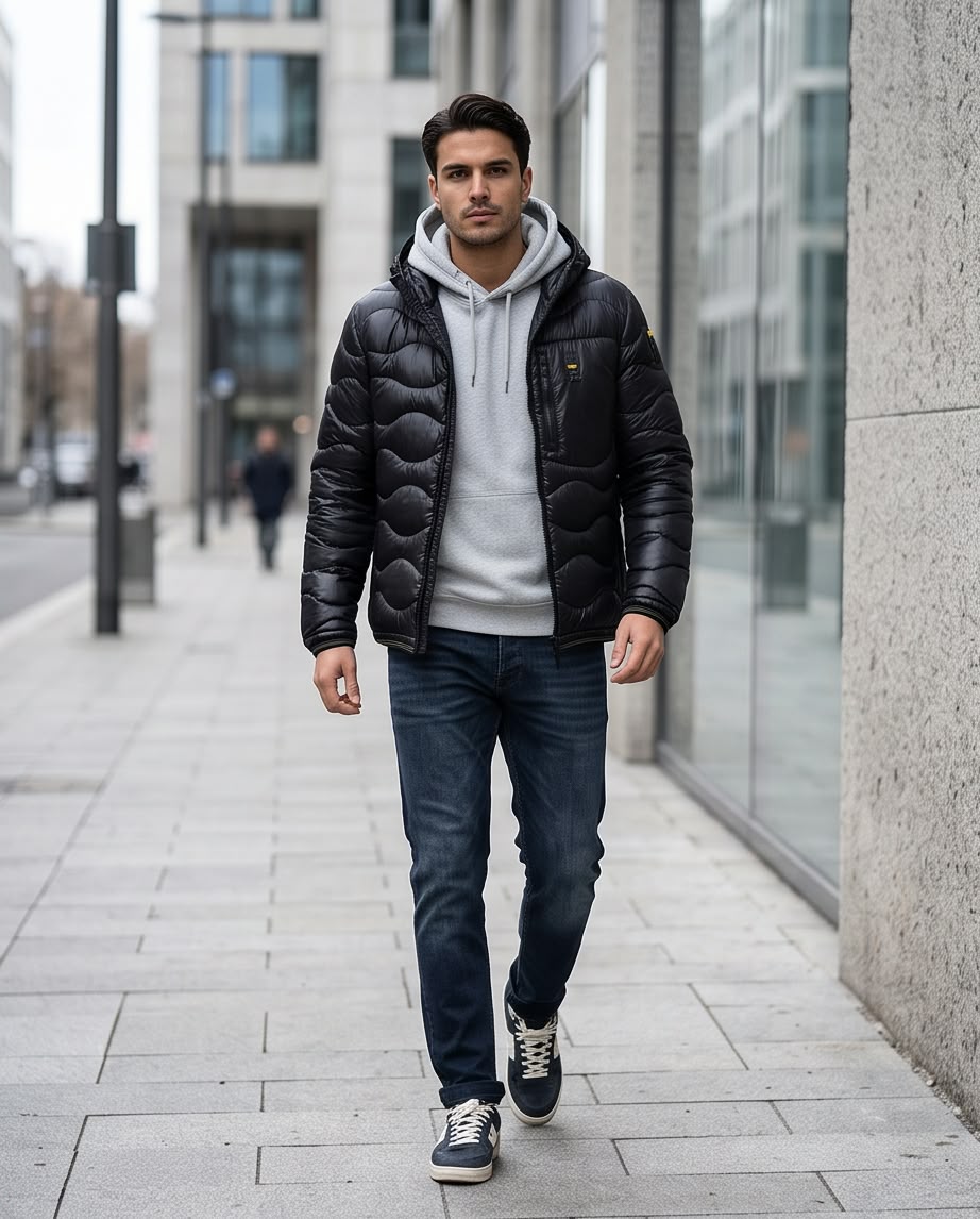 BLAUER Piumino Corto Uomo Wave Horizon Shield