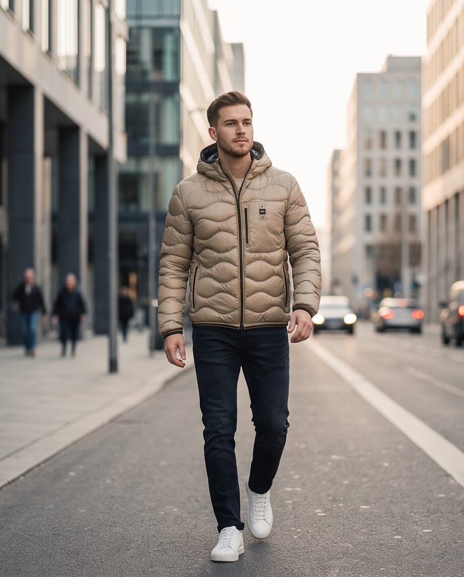 BLAUER Piumino Corto Uomo Wave Horizon Shield